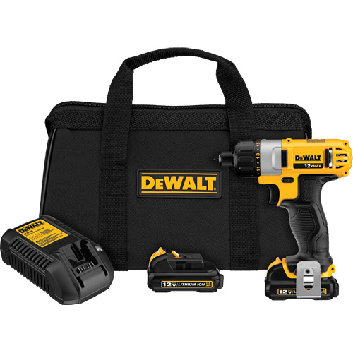 Max Screwdriver Kit, 1/4", 12 V, 160 UWO Max. Torque, Lithium-Ion Battery Rock Safety Industrial Ltd