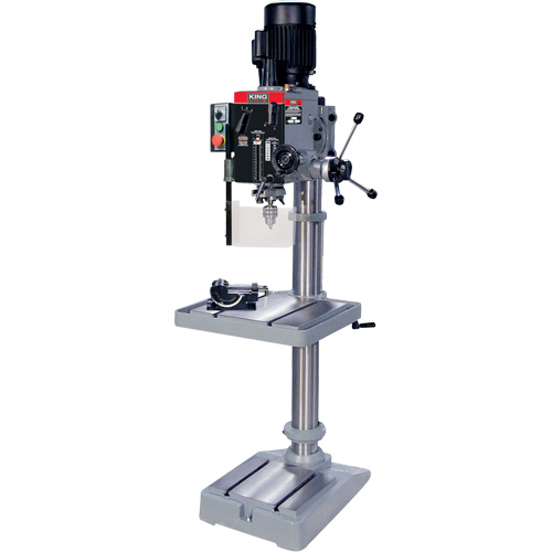 Gearhead Drilling Machine, 1/2" Chuck, 6 Speed(s), 19-1/2" W x 21-3/4" L, #3 Morse Rock Safety Industrial Ltd