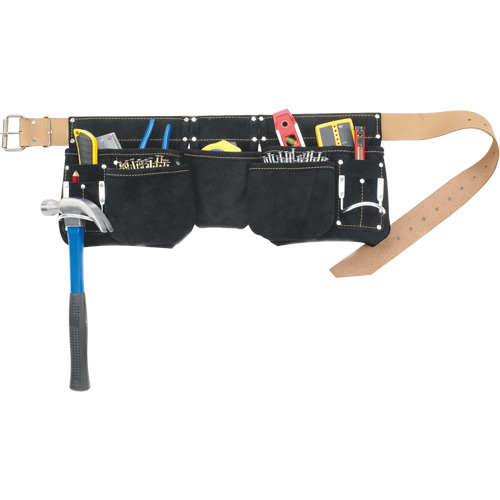 Journeyman's Carpenter Tool Belt, Leather, Black Rock Safety Industrial Ltd