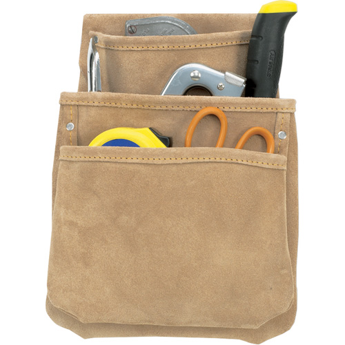 Drywall Pouches, Multiple Tool Holder, Leather, 3 Pockets Rock Safety Industrial Ltd