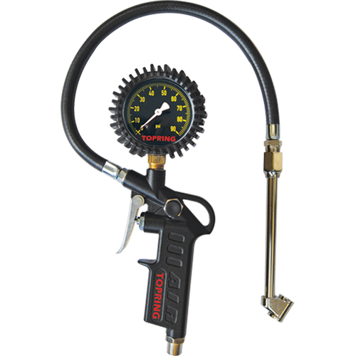 Tire Pressure Gauges - Dual Wheel Type- Pistol Grip Dial Inflator Gauges Rock Safety Industrial Ltd