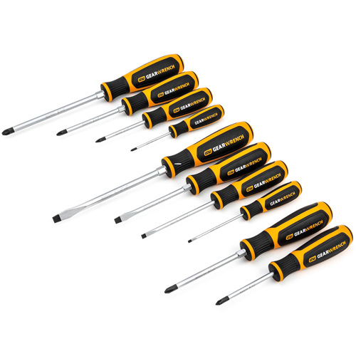 Phillips&reg;/Slotted/Pozidriv&reg; Dual Material Screwdriver Set, 10 Pcs. Rock Safety Industrial Ltd