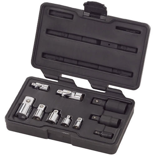 Jeu de douilles &agrave; joints et d'adaptateurs de douilles universelles 1/4", 3/8" et 1/2" &agrave; 10 pi&egrave;ces Rock Safety Industrial Ltd