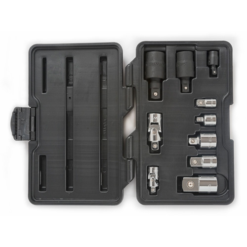 Jeu de douilles &agrave; joints et d'adaptateurs de douilles universelles 1/4", 3/8" et 1/2" &agrave; 10 pi&egrave;ces Rock Safety Industrial Ltd