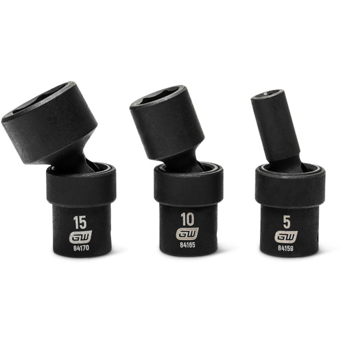 Jeu de 12 douilles m&eacute;triques flexibles universelles &agrave; chocs 1/4" &agrave; 6 pans Rock Safety Industrial Ltd