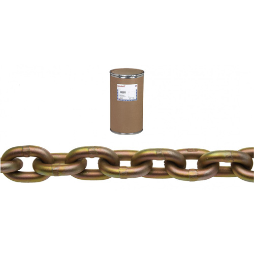 Chaîne de transport Campbell, Acier au carbone trait&eacute; &agrave; chaud, 1/4" x 800' (243,8 m) l, Calibre 70, Charge d'utilisation 3150 lb (1,575 tonne) Rock Safety Industrial Ltd