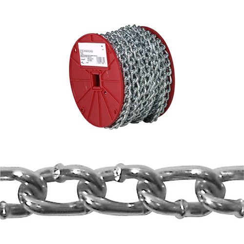 Chaîne torsad&eacute;e, Acier &agrave; faible teneur en carbone, #2 x 125' (38,1 m) l, Charge d'utilisation 310 lb (0,155 tonne) Rock Safety Industrial Ltd
