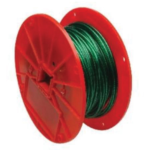 C&acirc;ble m&eacute;tallique, 250' (76,2 m) x 1/16", 28 lb (0,014 tonne), Rev&ecirc;tement de vinyle Rock Safety Industrial Ltd