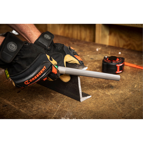 Lime &agrave; taille crois&eacute;e avec poign&eacute;e verte, Demi-ronde, 8", B&acirc;tarde Rock Safety Industrial Ltd