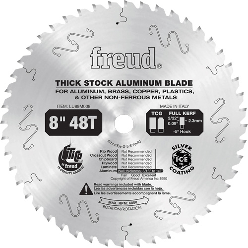 Lame de scie industrielle, 8", 58 dents, Pour Non ferreux Rock Safety Industrial Ltd