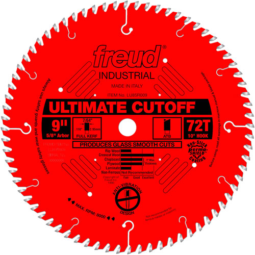 TCS Industrial Saw Blade - Crosscut & Finishing, 9", 72 Teeth, Wood Use Rock Safety Industrial Ltd