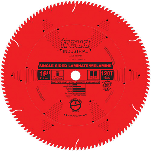 Lames de scie industrielle TCS pour panneaux de particules, 16", 128 dents, Pour Stratifi&eacute; Rock Safety Industrial Ltd