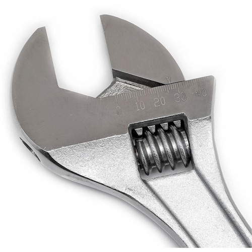 Cl&eacute; &agrave; manche conique r&eacute;glable — emball&eacute; sur carte, 15" lo, la max. 1-11/16"/43 mm, Chrome/Poli Rock Safety Industrial Ltd