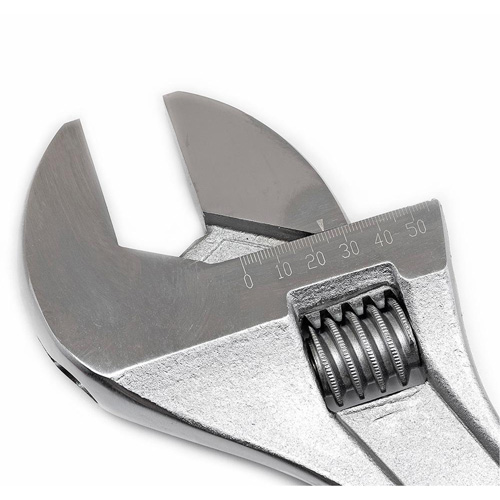 Cl&eacute; &agrave; manche conique r&eacute;glable — emball&eacute; sur carte, 18" lo, la max. 2-1/16"/53 mm, Chrome/Poli Rock Safety Industrial Ltd
