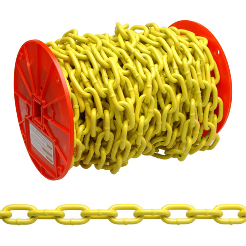 Chaîne ronde &eacute;prouv&eacute;e, Acier &agrave; faible teneur en carbone, 1/4" x 60' (18,3 m) l, Calibre 30, Charge d'utilisation 1300 lb (0,65 tonne) Rock Safety Industrial Ltd