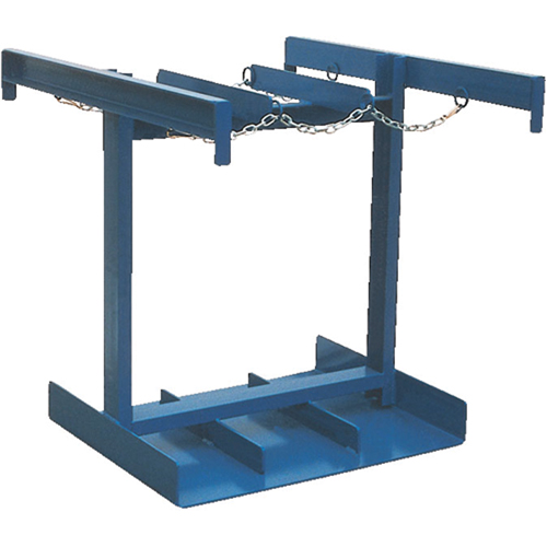 Chariot pour bouteilles, Roues Caoutchouc, Base de 35" la x 38" lo, 500 lb Rock Safety Industrial Ltd