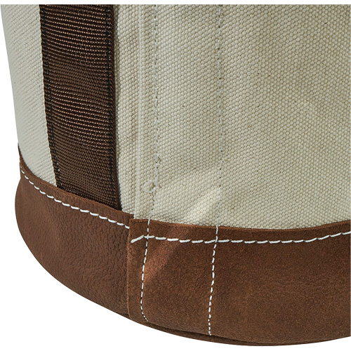Sceau &agrave; fond en cuir, 17" h, Toile, Blanc Rock Safety Industrial Ltd