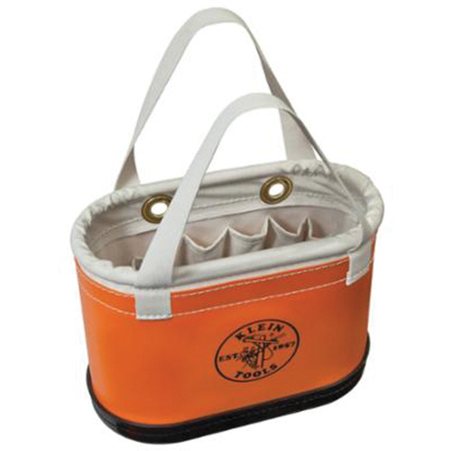 Hard-Body Oval Bucket, 14" L x 7" W x 10" H, Plastic, Orange Rock Safety Industrial Ltd