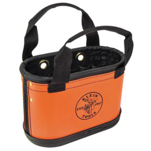 Hard-Body Oval Bucket, 14" L x 7" W x 10" H, Plastic, Orange Rock Safety Industrial Ltd