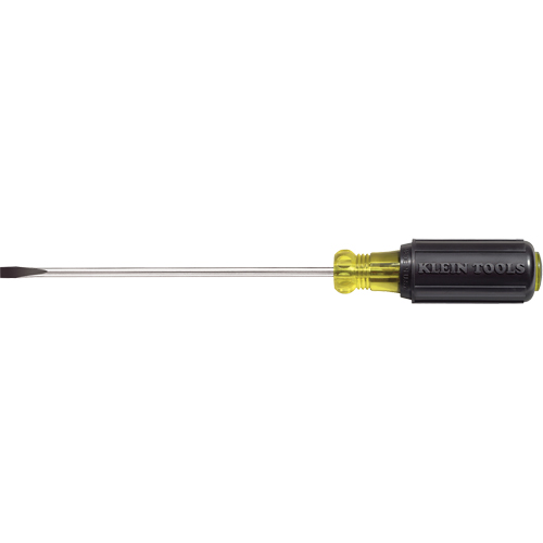 Slot Cabinet Tip Screwdriver, 3/16" Tip, Round, 9-3/4" L, Cushion Grip Handle Rock Safety Industrial Ltd