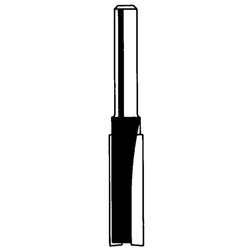 Fraise - foret droit &agrave; double cannelure, 1/8" dia, 3/8" ha, 1-3/4" lo, 1/4" Manche Rock Safety Industrial Ltd