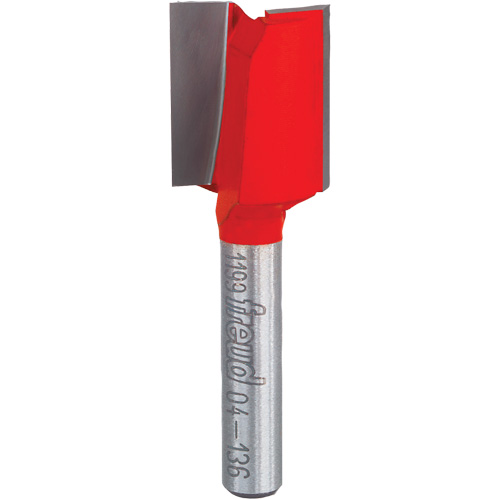Router Bit - Double Flute Straight Bit, 5/8" Dia., 7/8" H, 2-1/8" L, 1/4" Shank Rock Safety Industrial Ltd