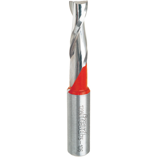 Up Spiral Router Bit, 3/8" Dia., 1-1/4" Carbide Height, 3" L, 1/2" Shank Rock Safety Industrial Ltd