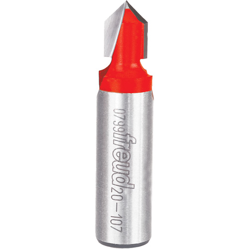 Fraise &agrave; rainurer en V, 3/8" dia., 1/2" tige Rock Safety Industrial Ltd