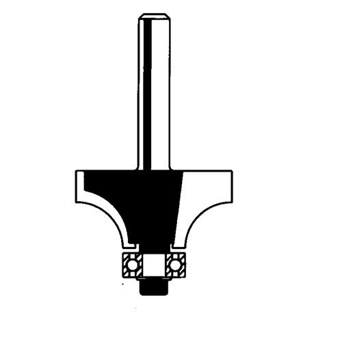 Fraise &agrave; moulure demi-ronde, 5/8" dia., 1/4" tige Rock Safety Industrial Ltd