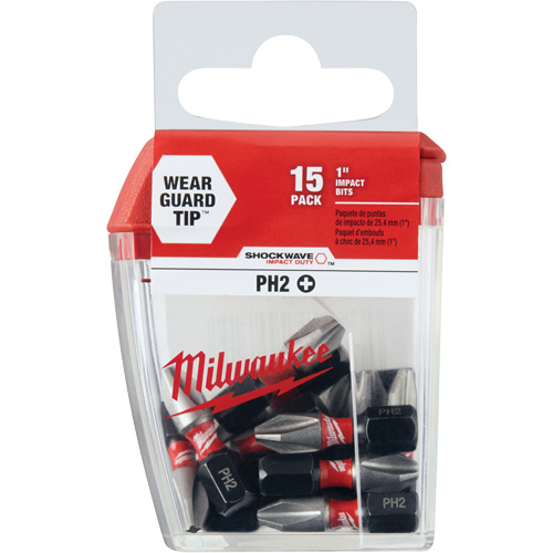 Forets &agrave; chocs Shockwave, Phillips, #2, Prise 1/4" Rock Safety Industrial Ltd