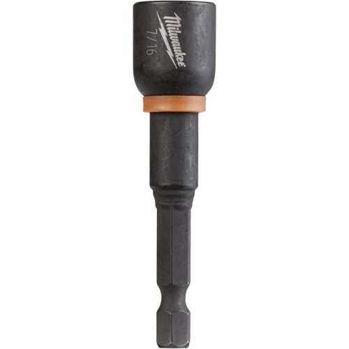 Tourne-&eacute;crou Shockwave Impact Duty, Embout 1/4", Prise 7/16", 2-9/16" lo, Magn&eacute;tique Rock Safety Industrial Ltd