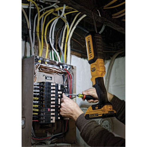 Lampe de travail portative, DEL, 500 lumens, 3 hres de fonctionnement, piles Rechargeable, Non compris Rock Safety Industrial Ltd