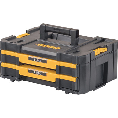 TSTAK&reg; IV Tool Box with Double Shallow Drawers, 16-1/4" x 12-1/4" x 6-3/8", Black Rock Safety Industrial Ltd