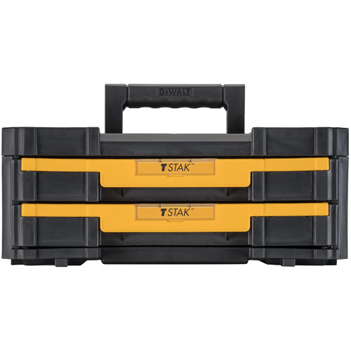 TSTAK&reg; IV Tool Box with Double Shallow Drawers, 16-1/4" x 12-1/4" x 6-3/8", Black Rock Safety Industrial Ltd