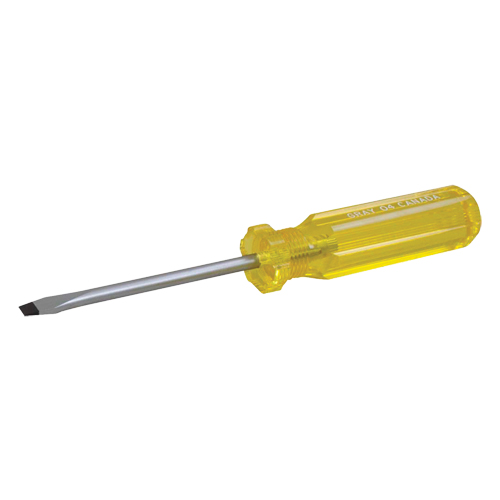 Tournevis &agrave; fente, 1/4", 8-1/4" lo, Prise Plastique Rock Safety Industrial Ltd