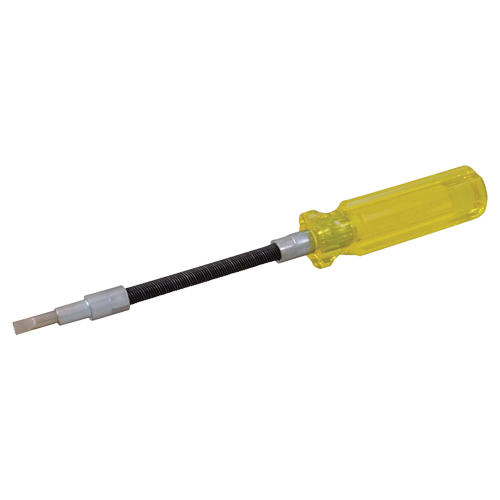 Flexible Slotted Screwdriver, 3/16" Tip, Round, 7-1/2" L, Plastic Handle Rock Safety Industrial Ltd