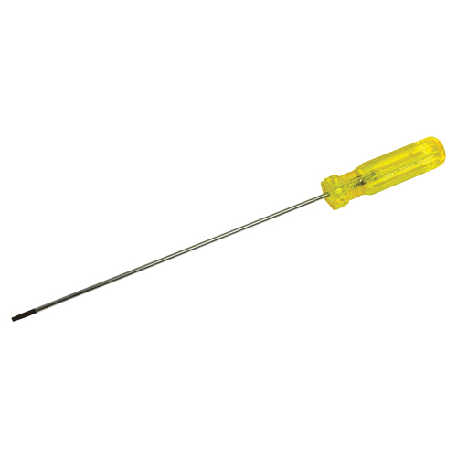 Electrician's Slotted Screwdriver, 1/8" Tip, Round, 11-1/2" L, Plastic Handle Rock Safety Industrial Ltd