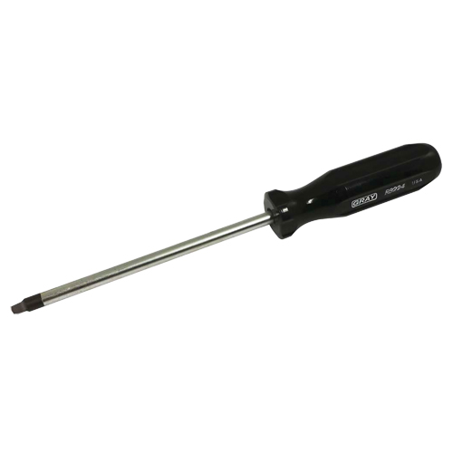 Square Screwdriver, #4 Tip, Round, 9-3/4" L, Plastic Handle Rock Safety Industrial Ltd
