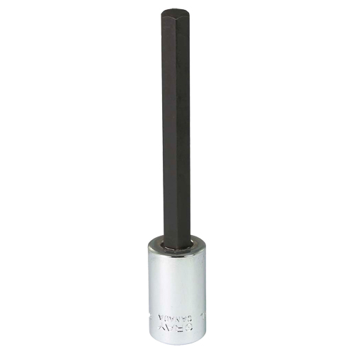 Extra Long Bit  Socket, 8 mm x 4" L, 3/8" Drive Rock Safety Industrial Ltd