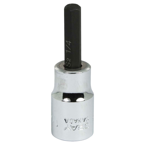 Bit Socket, 1/4" x 2-3/10" L, 3/8" Drive Rock Safety Industrial Ltd
