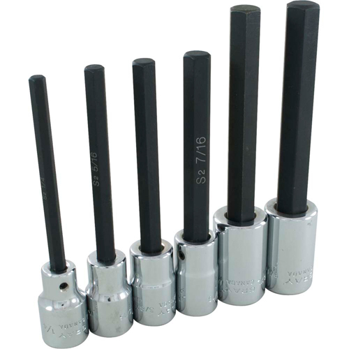 Hex Head Socket Set, Hex, 1/2" Drive, 6 Pcs Rock Safety Industrial Ltd