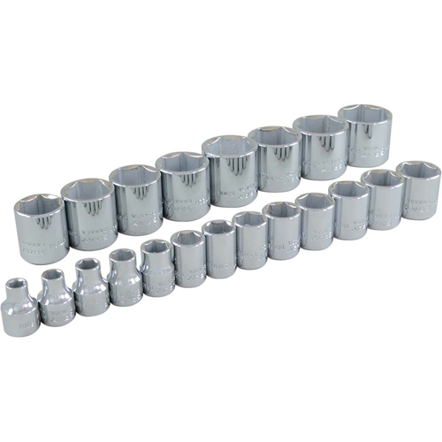 Socket Set, 21 Pcs, 3/8" Drive Size Rock Safety Industrial Ltd