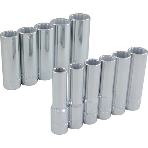 Jeu de douilles, 11 Mcx, Prise de 3/8", Profond Rock Safety Industrial Ltd