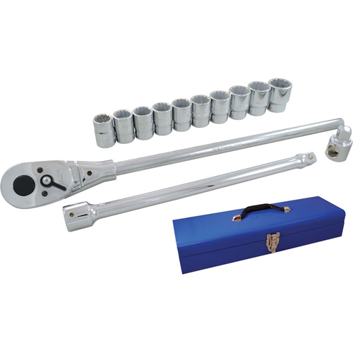 Jeu de douilles et accessoires, 15 Mcx, Prise de 3/4" Rock Safety Industrial Ltd