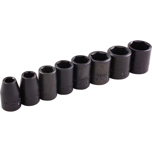 Jeu de douilles, 8 Mcx, Chocs, Prise de 3/8" Rock Safety Industrial Ltd