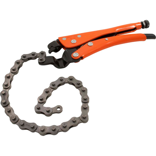 Locking Chain Clamp Pliers, 10" Length, Omnium Grip Rock Safety Industrial Ltd