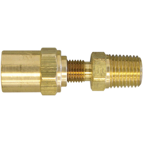 3/8" NPT Reusable Hose Fitting, 11/16" Dia., Brass Rock Safety Industrial Ltd