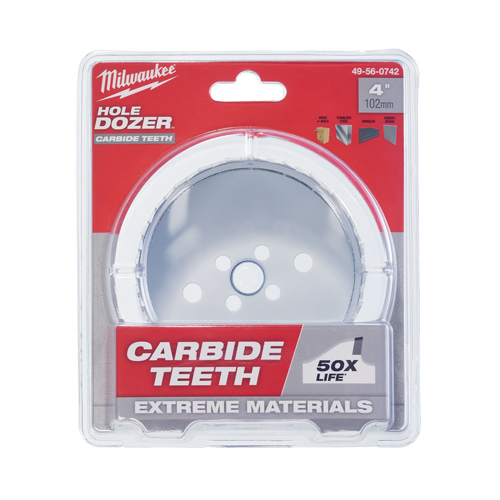 Carbide Hole Saw, 4", 1-31/50" Depth of Cut, Carbide Rock Safety Industrial Ltd