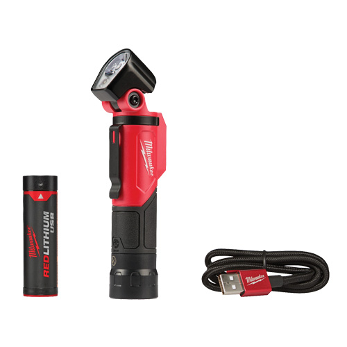 Lampe de poche pivotante USB, DEL, 500 lumens, Piles Rechargeable Rock Safety Industrial Ltd