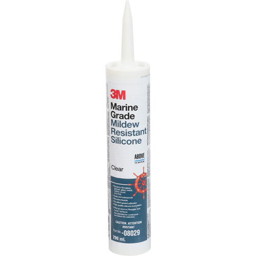 Produit d'&eacute;tanch&eacute;it&eacute; &agrave; base de silicone de calibre marin, 296 ml, Cartouche, Transparent Rock Safety Industrial Ltd